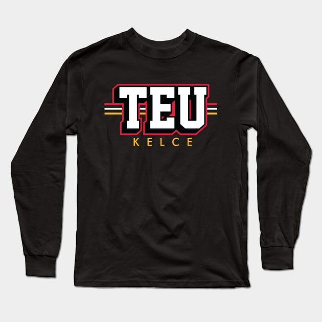 Tight End University - TEU - Travis Kelce - Kansas City Chiefs Long Sleeve T-Shirt by nicklower